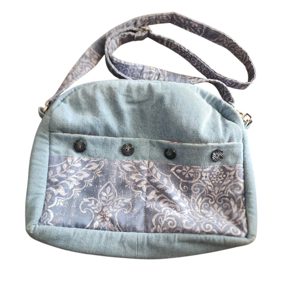 linda Denim Fabric Crossbody Denim Jean Bag Purse